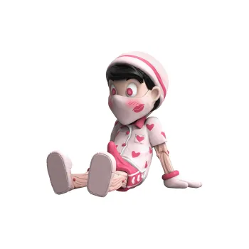 Mighty Jax Pinocchio First Kiss Edition, Sitting Posture Heart Trendy Figures 18cm