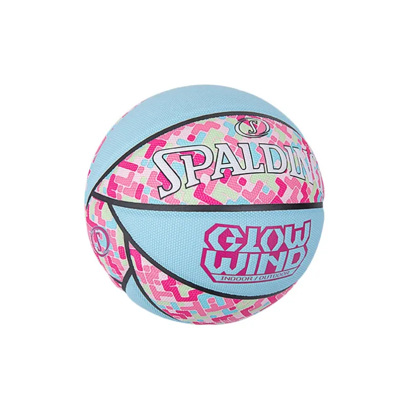 SPALDING Cyclone Series Microfiber Leather Basketball Blue Pink Size 7 Training Unisex-3