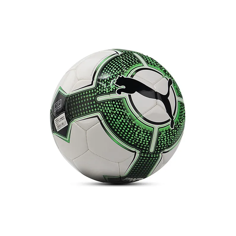 PUMA Size 5 Soccer PU Hand-Stitched Soccer Ball Unisex White Green Black-1
