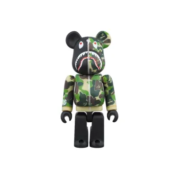 BE@RBRICK Bape Camo Shark Hoodie 10th Anniversary 1 Green