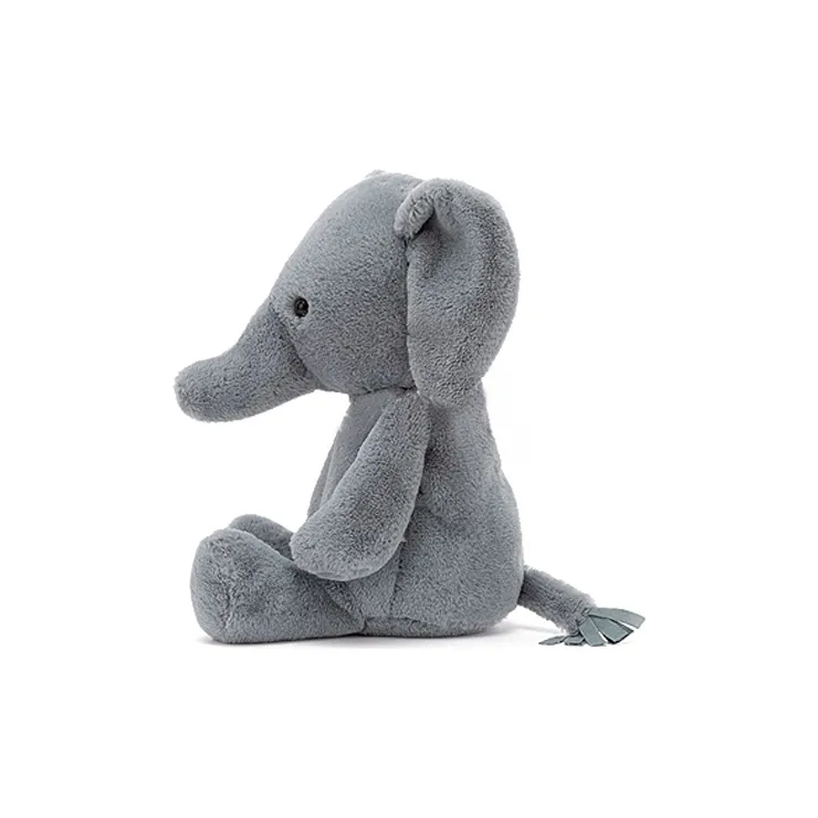 JELLYCAT Jungle Animal Collection SUPER SOFTIES Nibas Elephant Blue Dolls Plush Doll 24cm Height-1
