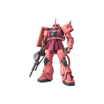 BANDAI MG 1 100 Mobile Suit Gundam MS 06S Commander Type Zaku II Ver.2.0 Model Kits 18cm