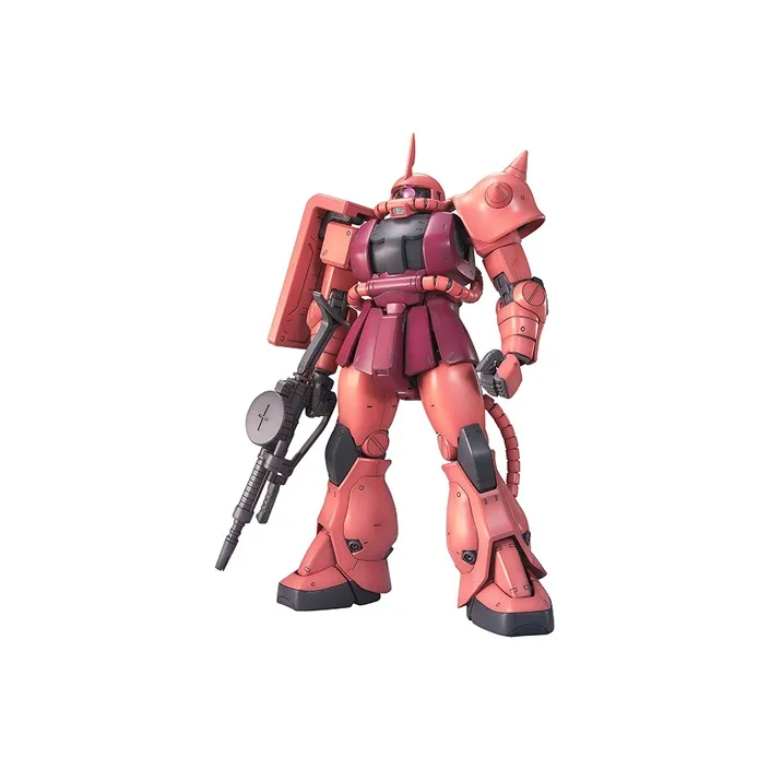 BANDAI MG 1 100 Mobile Suit Gundam MS 06S Commander Type Zaku II Ver.2.0 Model Kits 18cm-0