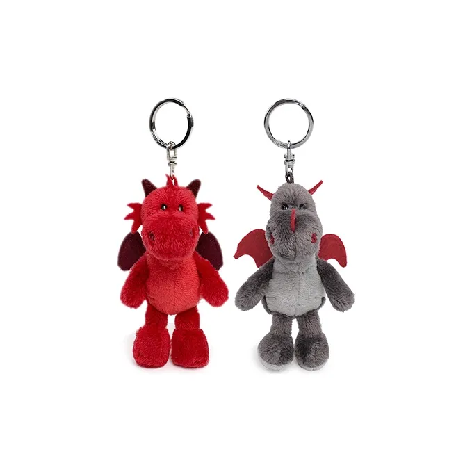 NICI Red Dinosaur Gray Dinosaur Combo Dolls Plush Pendant 10cm Height-2