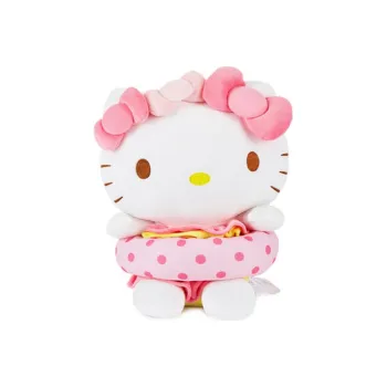 Sanrio Hello Kitty Summer Beach Style, Swim Ring Hello Kitty Dolls Plush Doll 30cm Height