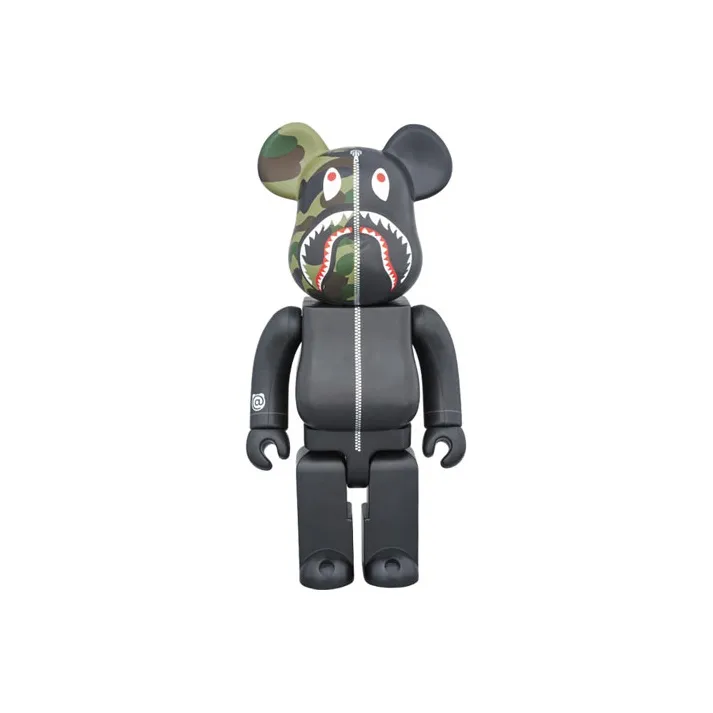 Bearbrick X Bape 1st Camo Shark Black-3