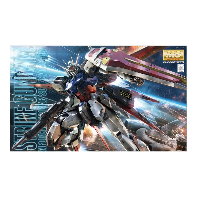 BANDAI MG 1 100 Mobile Suit Gundam SEED Air Strike Gundam VER RM Model Kits 18cm-4