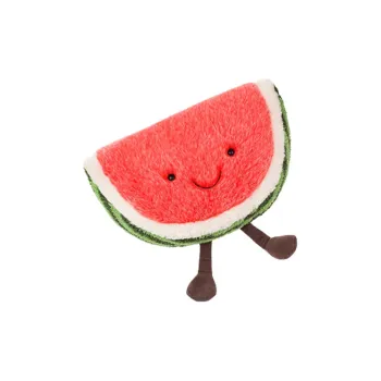 JELLYCAT Gourmet Collection Amuseable Fruit Happy Watermelon Dolls Plush Doll 26cm Height In Sitting Posture