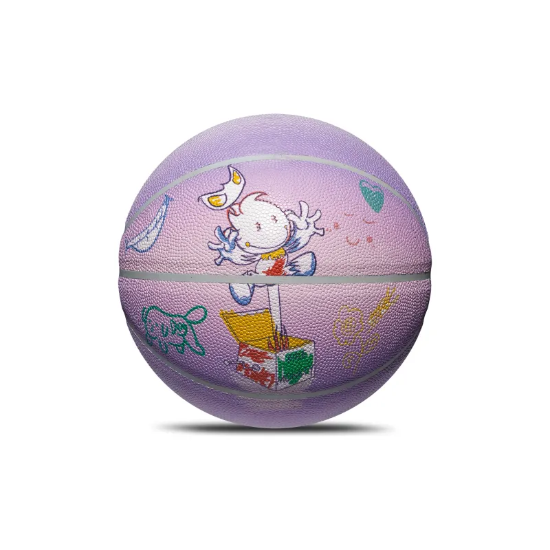 FireMonkey x Kuangmi PU Basketball Pink Purple Size 7 Training Unisex-3