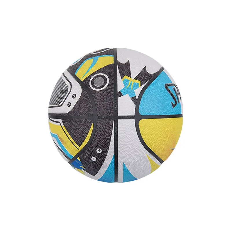 SPALDING Race Collection PU Basketball Blue Yellow Size 7 Training Unisex-5
