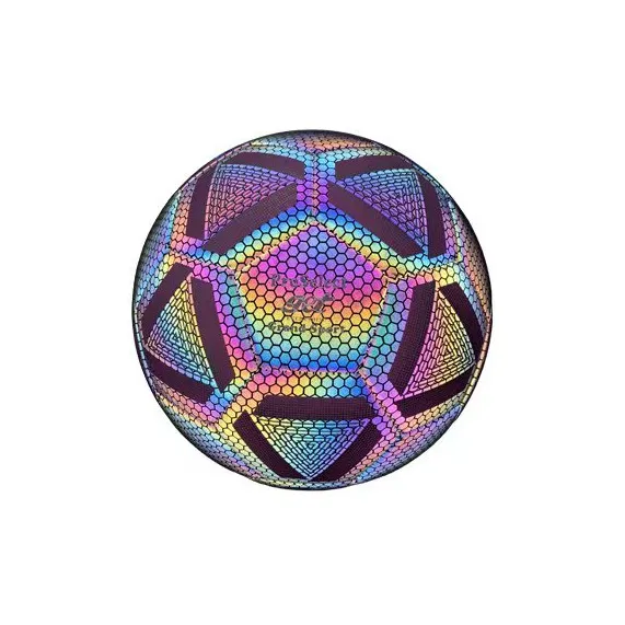 ProSelect Reflective Football Collection Size 5 Soccer PU Machine Stitched Soccer Ball Unisex Multicolor-0