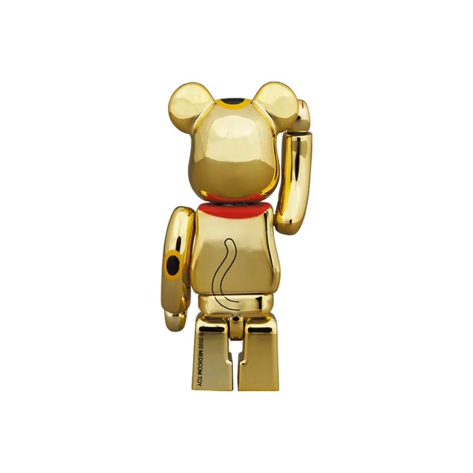 Bearbrick Maneki Neko Rising Fortune 2 Gold Plating 100-1