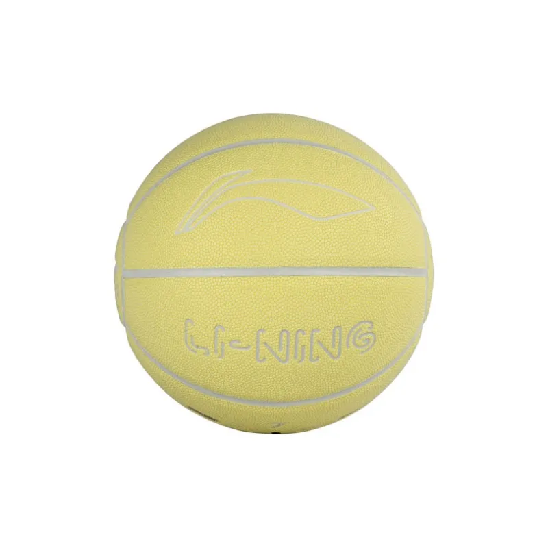 LiNing Badfive PU Basketball Yellow Size 7 Ball Glow in The Dark Training Unisex-0