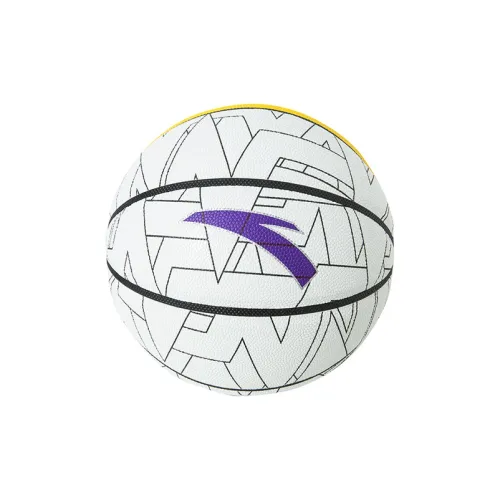 Anta PU Basketball White Yellow Size 7 Training Unisex