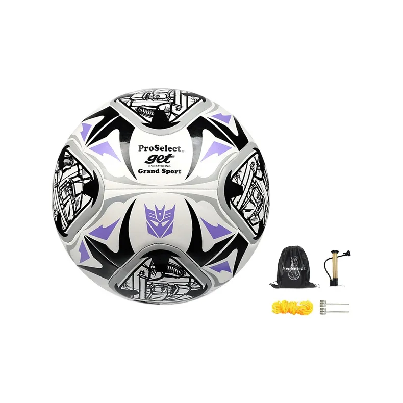 ProSelect Transformer Collection Size 4 Soccer TPU Unisex Silver Black Purple-0