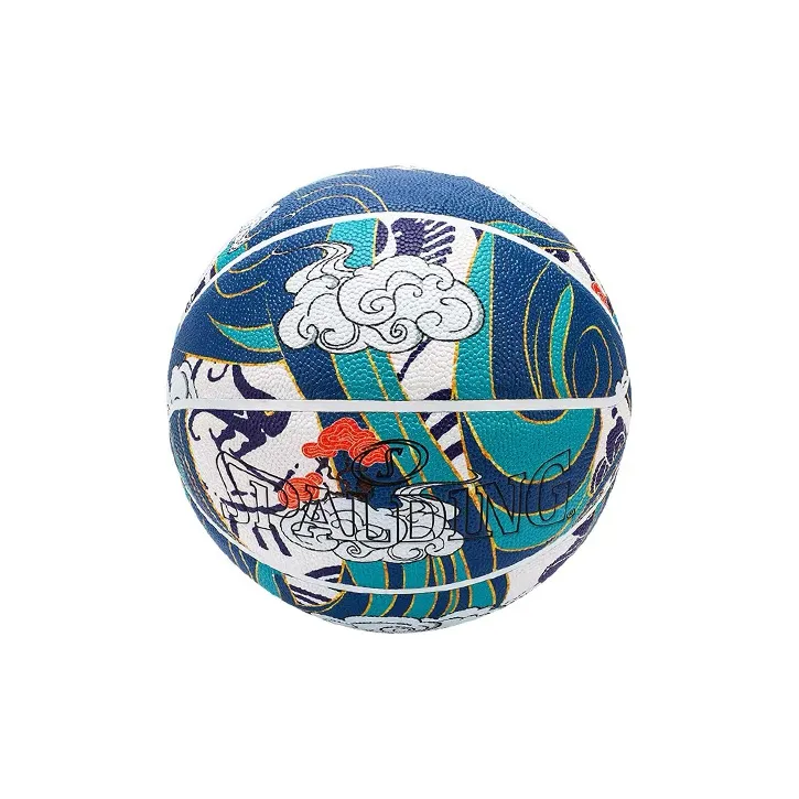 SPALDING Graffiti PU Basketball Blue Size 7 Training Unisex-3