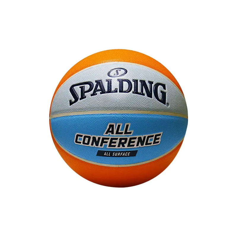 SPALDING Rubber Basketball Blue Gray Orange Size 7 Training Unisex-2