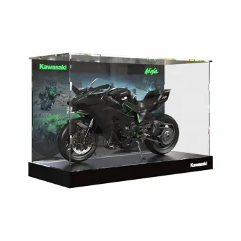 CARMCK 1 12 Motorcycle Hobby Model Shown Scenario Acrylic Base Acrylic Cover Kawasaki H2R Model Accessories
