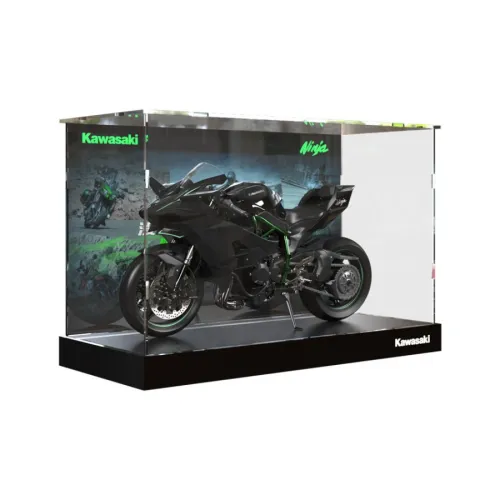 CARMCK 1 12 Motorcycle Hobby Model Shown Scenario Acrylic Base Acrylic Cover Kawasaki H2R Model Accessories