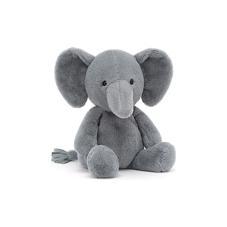 JELLYCAT Jungle Animal Collection SUPER SOFTIES Nibas Elephant Blue Dolls Plush Doll 24cm Height-3
