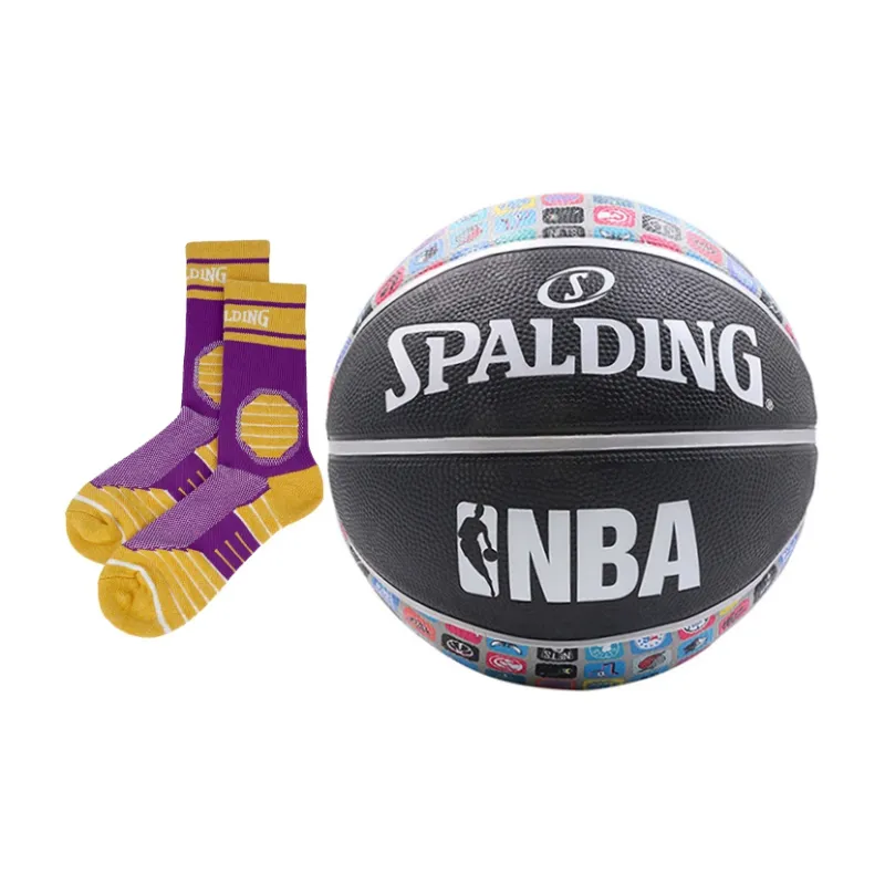 SPALDING Rubber Basketball Size 7 Training Unisex-6