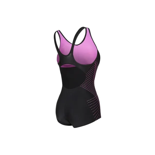 Speedo One Piece Swimsuits Women's Black/Neon Purple-1