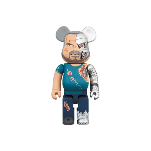 BE@RBRICK 400% Terminator T 800 Blue Trendy Figures 28cm