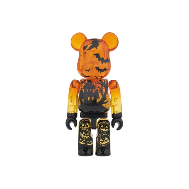 BE@RBRICK HALLOWEEN 2014 Halloween Transparent Orange Hang Tag Box 100%-1