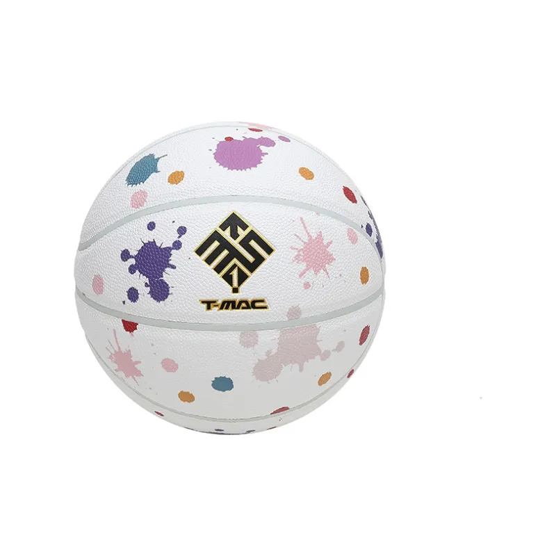 T-Mac Maddie Trendy Collection PU Basketball White Size 7 Training Unisex-1