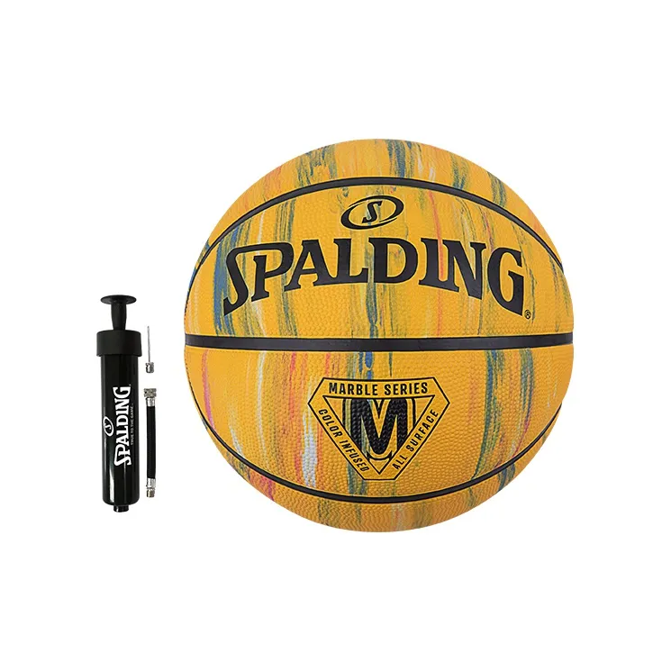 SPALDING Marble print Collection Rubber Basketball Yellow Size 7 Training Unisex-5