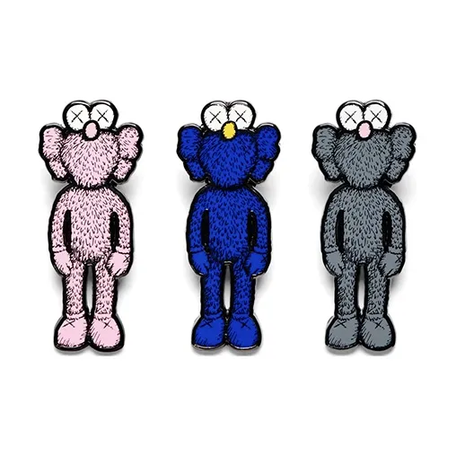 KAWS NGV BFF ENAMEL PIN SET Brooch Badge 3 Pack Set Trend Based Products-0