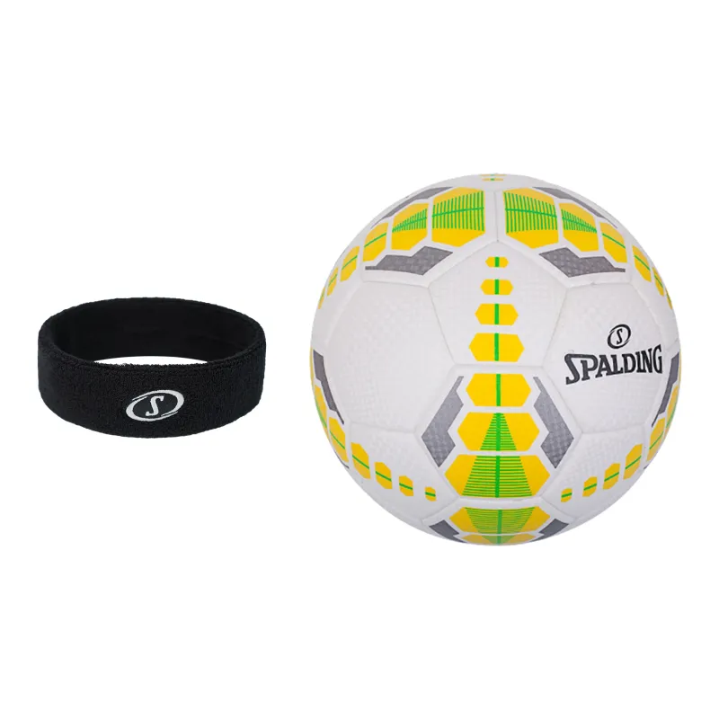 SPALDING Competition Ball Collection Size 5 Soccer PU Seamless Thermal bonding Unisex White Yellow Green-8