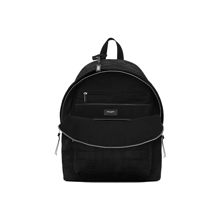 SAINT LAURENT Cow Leather Backpack Men's Black-2