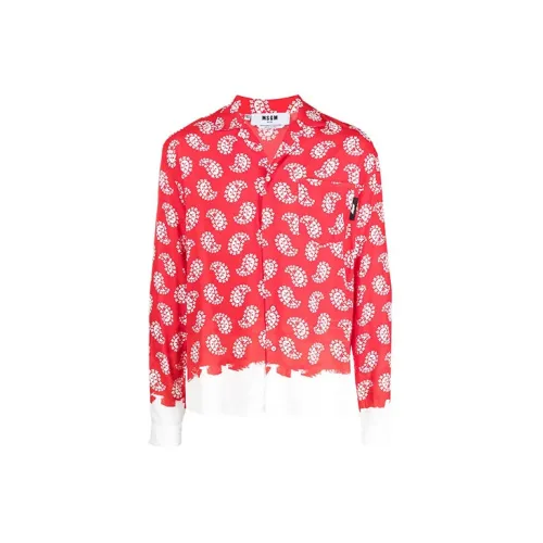 MSGM Shirts Men Red