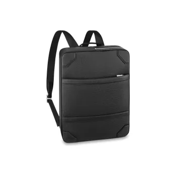 LOUIS VUITTON Cow Leather Backpack Men's Black