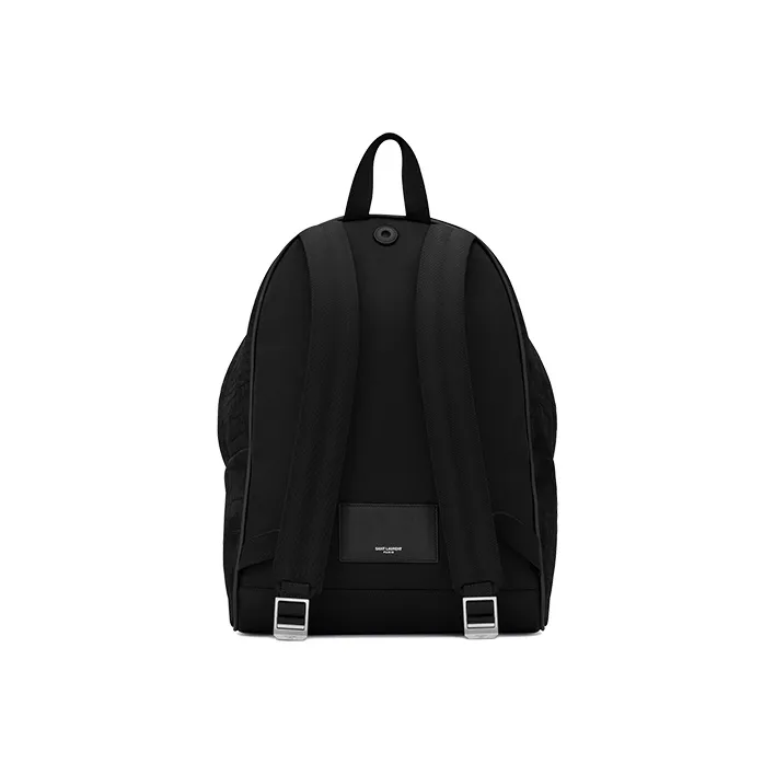 SAINT LAURENT Cow Leather Backpack Men's Black-3