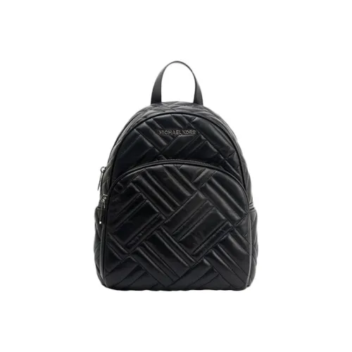 MICHAEL KORS Abbey Leather Backpack Medium Size Women's Black