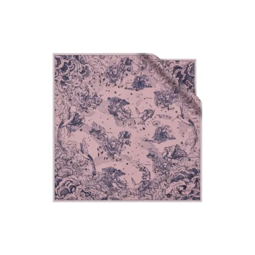 Dior Silk Scarf Blue/Pink