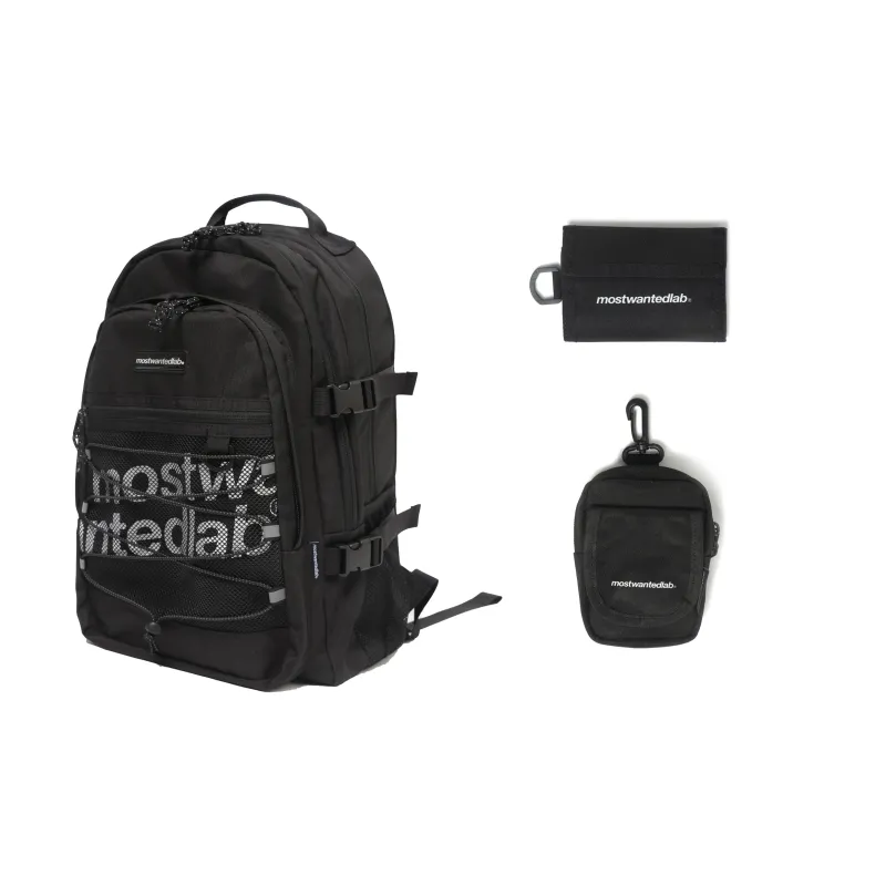 MostwantedLab Polyester Backpack Regular Unisex Black-0