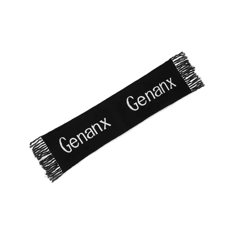 GENANX Knit Scarves Unisex Black-2