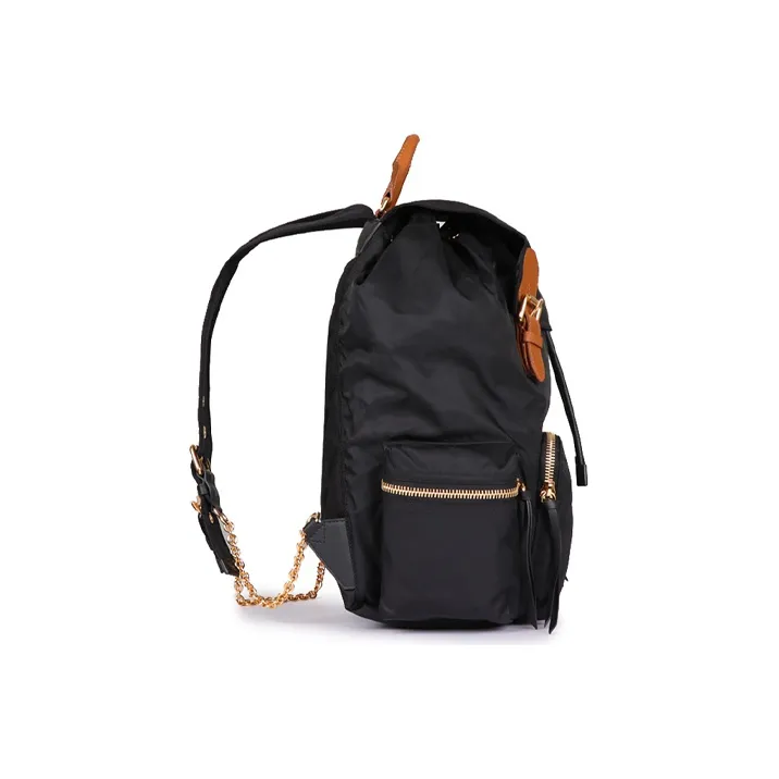 Burberry Polyamide Leather Backpack Large Size Women's Black-2