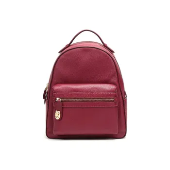 COACH Campus Leather Backpack Large Size Women's Deep Red