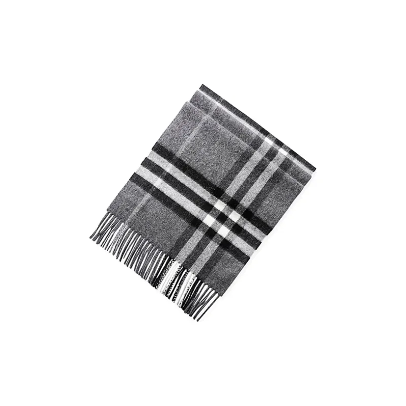 Burberry Knit Scarves Unisex Black Gray Color-2