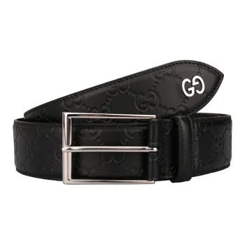 GUCCI Signature Belt With Gg Detail 1.5 Width