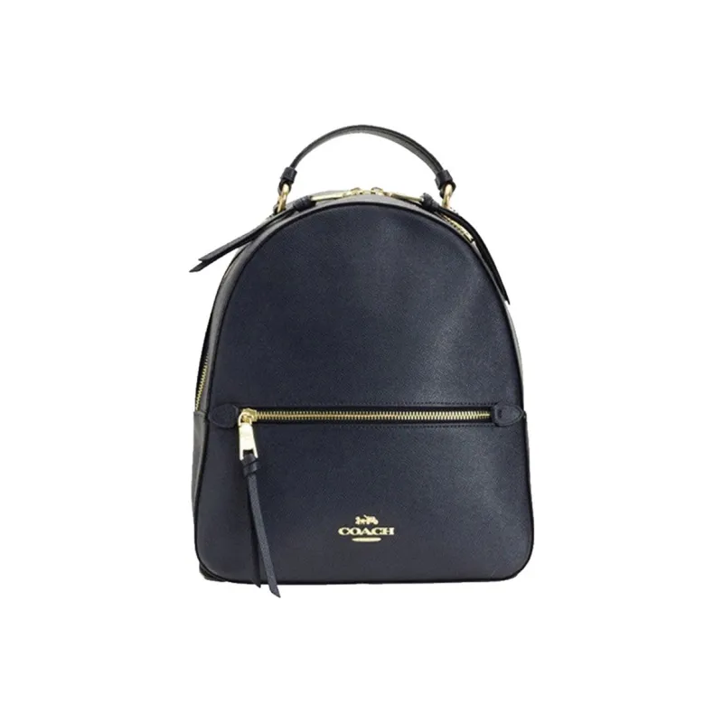 COACH Jordyn Cow Leather Backpack Women's Dark Blue-0