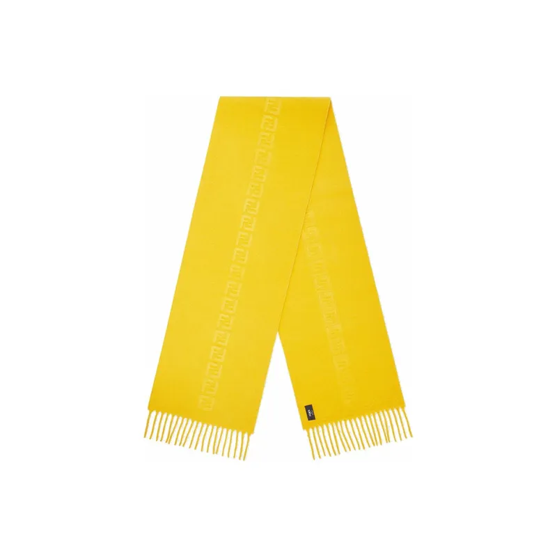FENDI Knit Scarves Unisex Yellow-0
