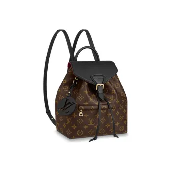 LOUIS VUITTON Montsouris Canvas Backpack Small Size Women's Brown