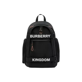 Burberry Polyester Backpack Large Size Men's Black