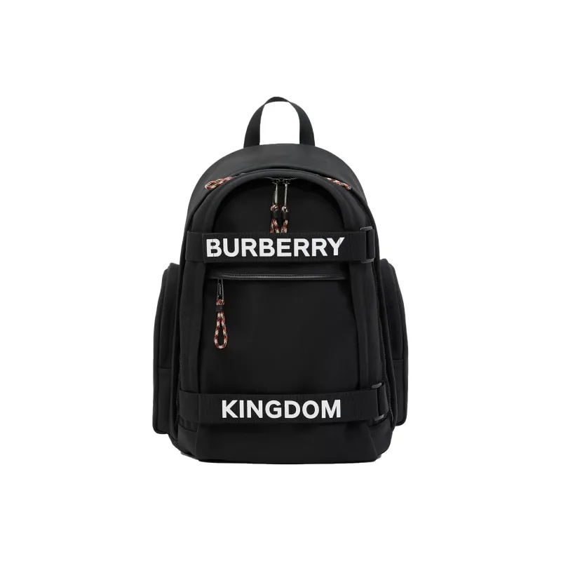 Burberry Polyester Backpack Large Size Men's Black-0