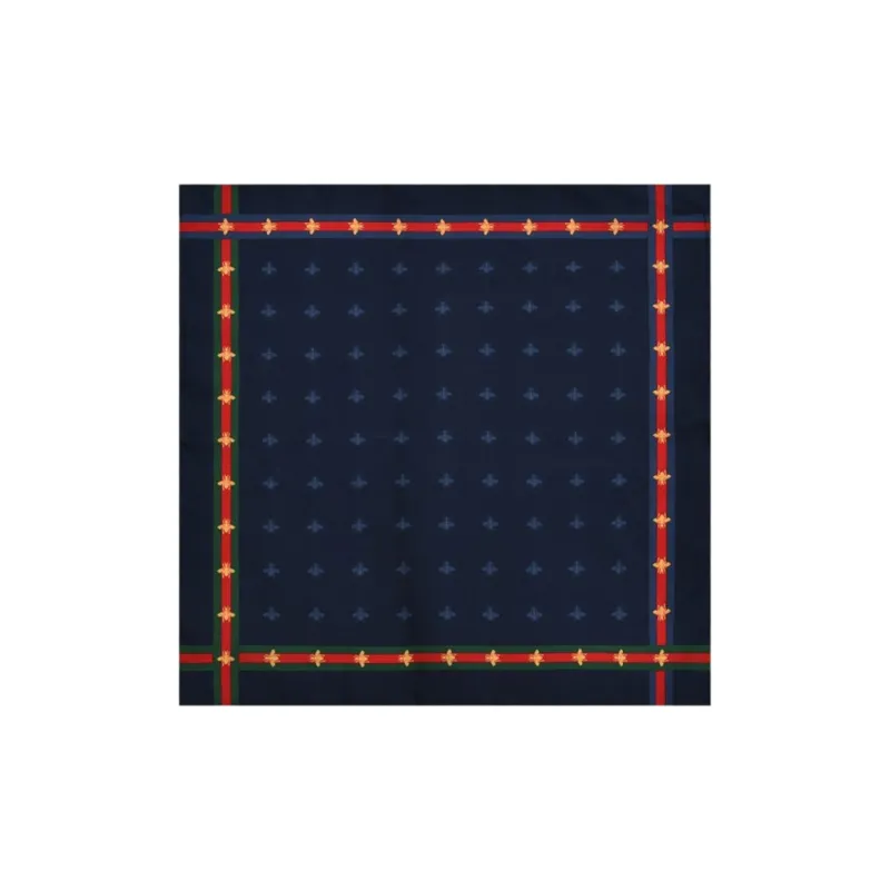 GUCCI Silk Scarves Women's Blue-1